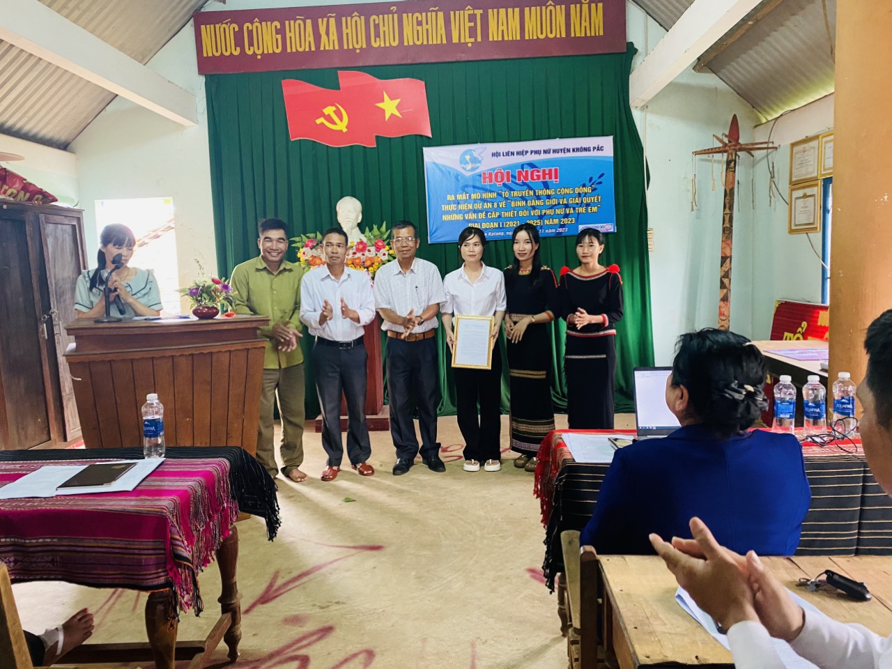 UBND xã Tân Tiến phối hợp với Hội LHPN huyện Krông Pắc ra mắt Mô hình "Tổ truyền thông cộng đồng"