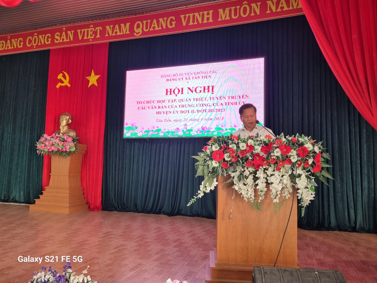 Đảng ủy xã Tân Tiến tổ chức học tập, quán triệt, tuyên tuyền các văn bản của Trung ương, của Tỉnh ủy, Huyện ủy đợt II, đợt III năm 2023